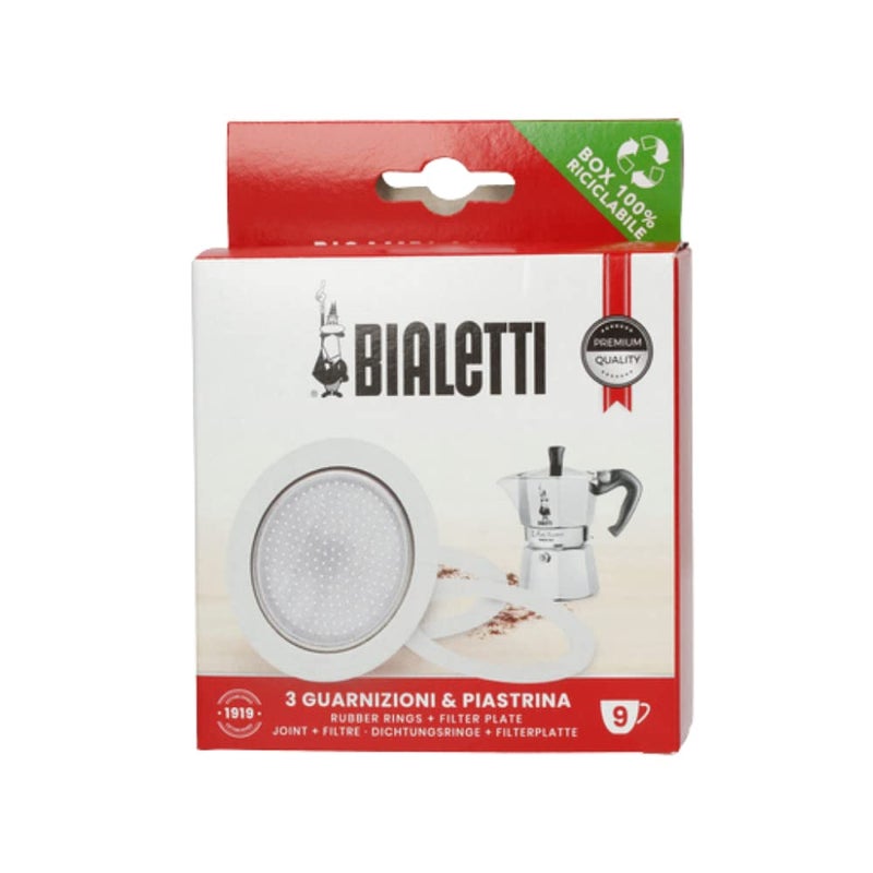 BIALeTTI Bialetti BIA640310 Pack of 3 Gaskets  1 Plate Tz9 Stainless Steel 