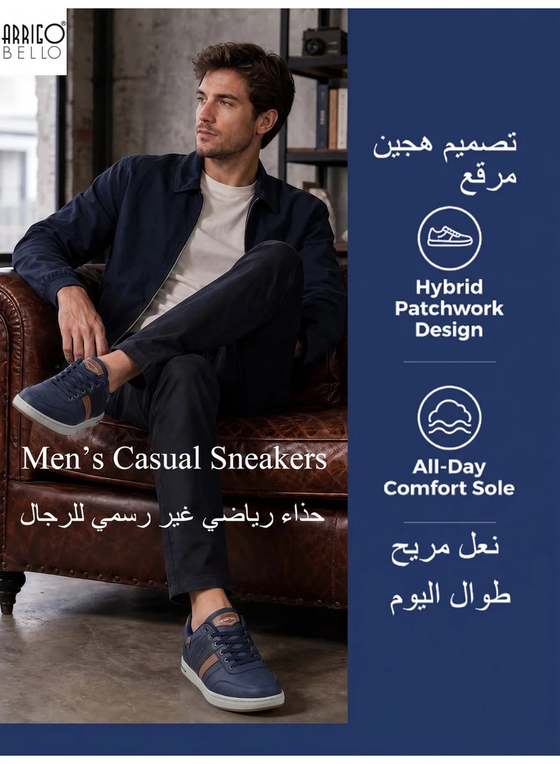 ARRIGO BELLO Navy ARRIGO BELLO Men's Stylish Sneakers Low Top Casual Lace-up Shoes for Daily Wear for Men | Best Price UAE