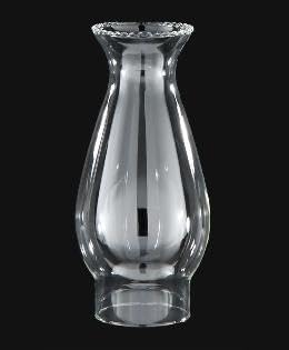 B&P Lamp BP Lamp 2 12 Inch by 7 12 Inch Clear Glass Crimped Top Design Lamp Chimney for Vintage and Antique Style Globes 