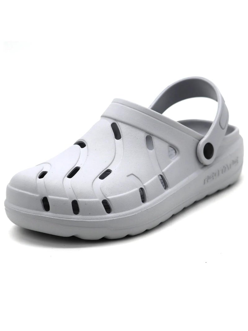Red Tape Men's Discover Comfortable Clogs || Sandals with Adjustable Back Strap for Men Light Grey - Image 3