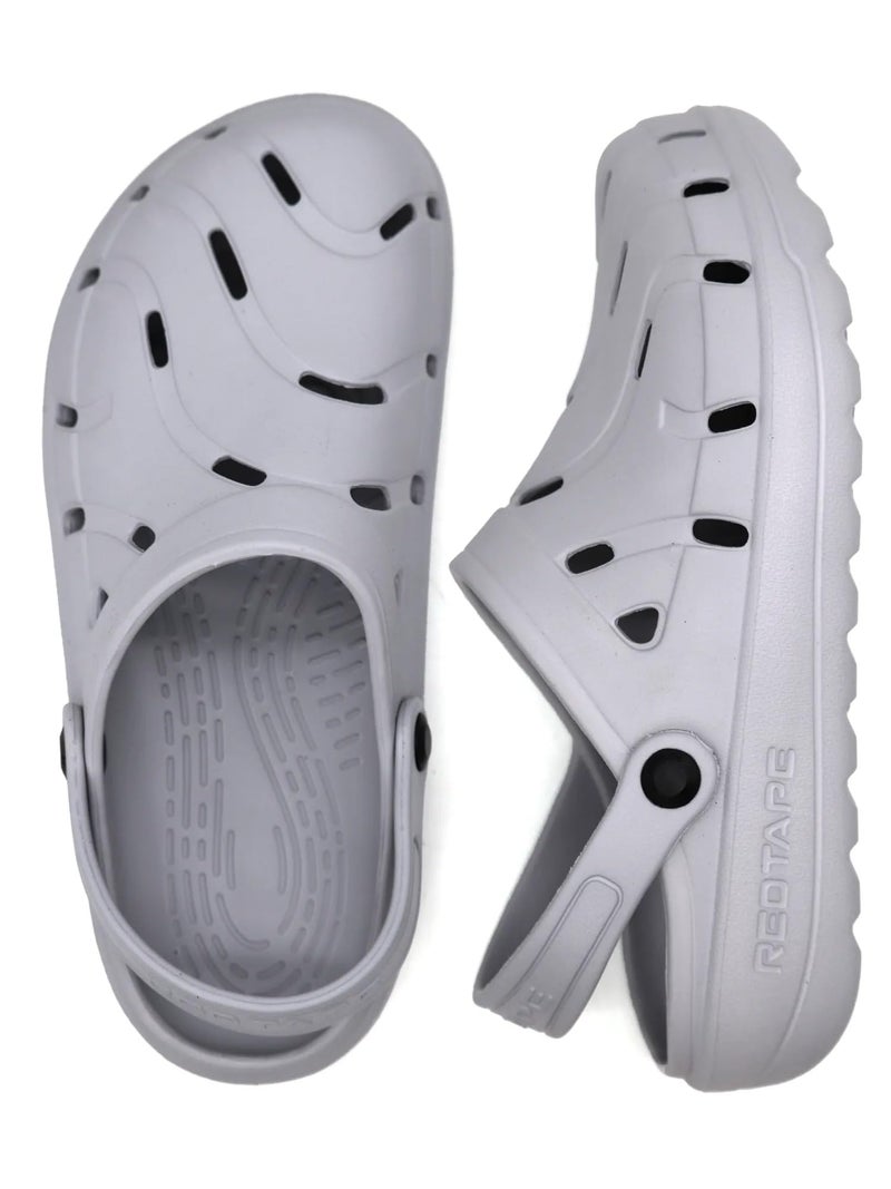 Red Tape Men's Discover Comfortable Clogs || Sandals with Adjustable Back Strap for Men Light Grey - Image 1