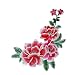 Buysk 1 Piece Sew on Embroidered Applique Floral Patches Beautiful Flower Patches for Sew on Clothes Jackets Hat DIY Decoration Peony Large A2 - Image 2