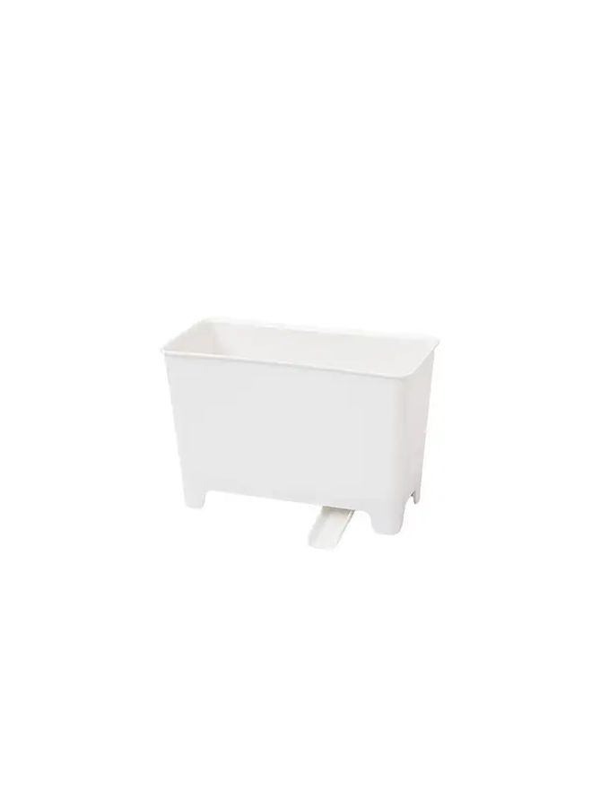 White Kitchen Sink Trash Can With Filter Basket Vegetable Washing Station - Image 1