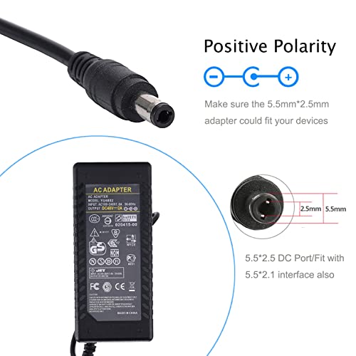 COOLM 48V 2A Power Supply Adapter - COOLM AC 100-240V DC 48V2A Output 96W Power Adapter Interface 5.5 x 2.5mm Plug for PoE Switch/PoE Injector - Image 3