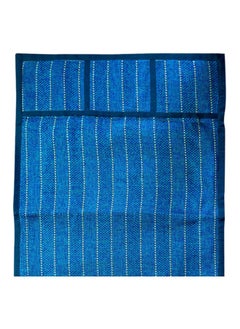 Kuber Industries Kuber Industries Lining Print Fridge Cover With Side Pockets|Fridge Top Cover|Refrigerator Cover|Washable Cotton Material|6 Utility Pockets (Blue)  - Image 5