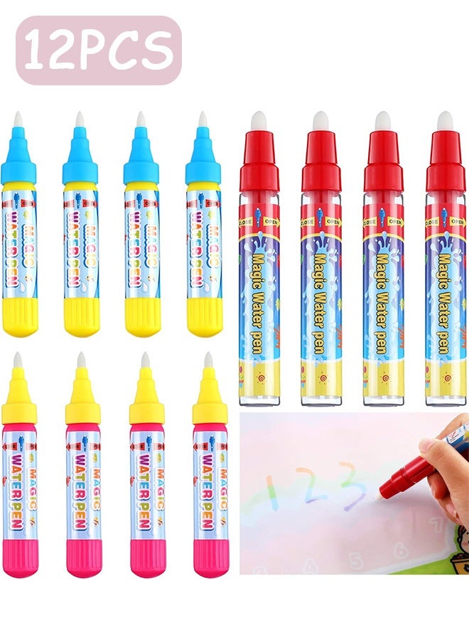 إم إكس إن 12 قطعة من أقلام الرسم المائي، أقلام رسم مائية بديلة، أقلام رسم للأطفال، أقلام رسم مائية بديلة، أقلام كتابة يدوية، أدوات تعليمية - Image 1