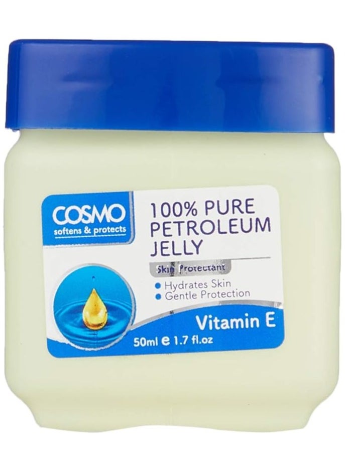 COSMO Pure Petroleum Jelly Skin Protectant Hydrates Skin And Gentle Protection With Vitamin E 50Ml 