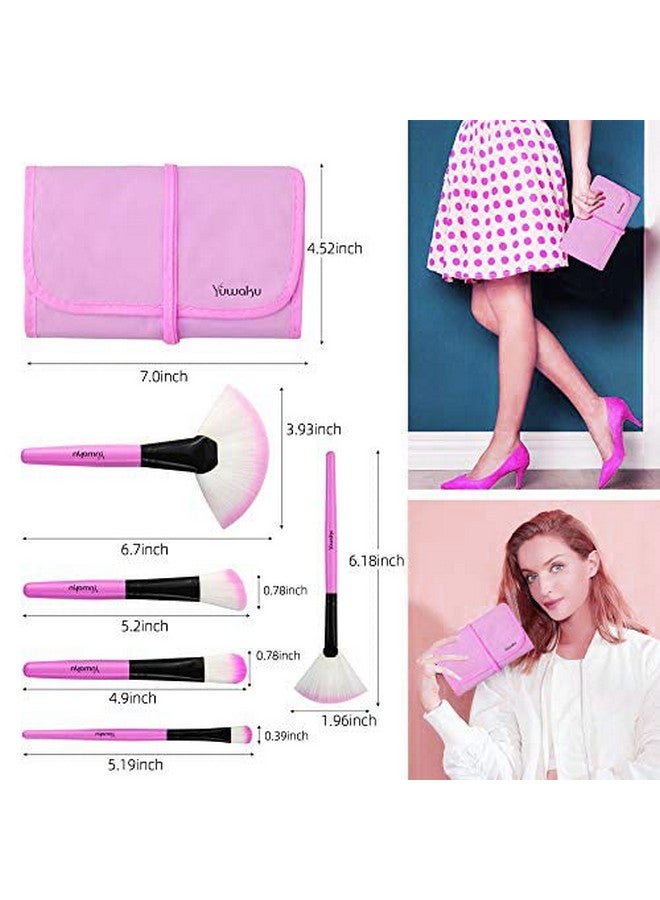 Daxstar Makeup Brush Set, 32 Pcs Make up Brushes Professional Face Eye Shadow Foundation Blush Lip Makeup Brushes Powder Cosmetics Blending Brush Tool with the bag G-Bright purple - Image 4