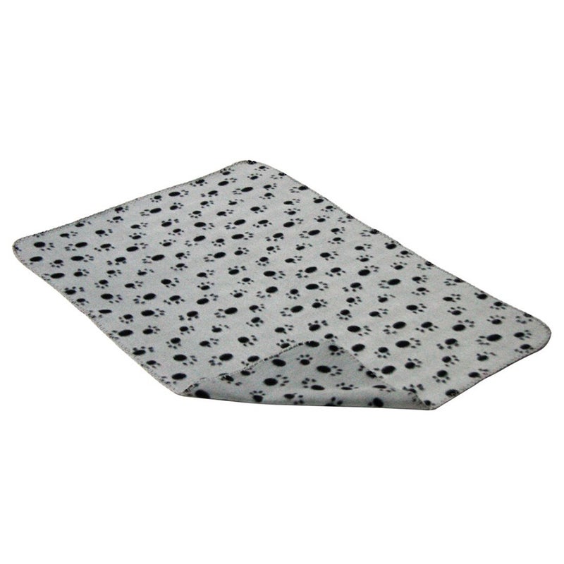 Pet Dog Cat Paw Fleece Throw Blanket (Grey) - Image 4