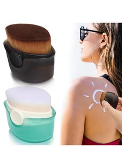 DanziX Sunscreen Applicator For Kids,2 Pack Sunblock Buddy Brush With Lid,Portable And Travel Friendly For Sunscreen, Suncream And Lotions  - Image 1