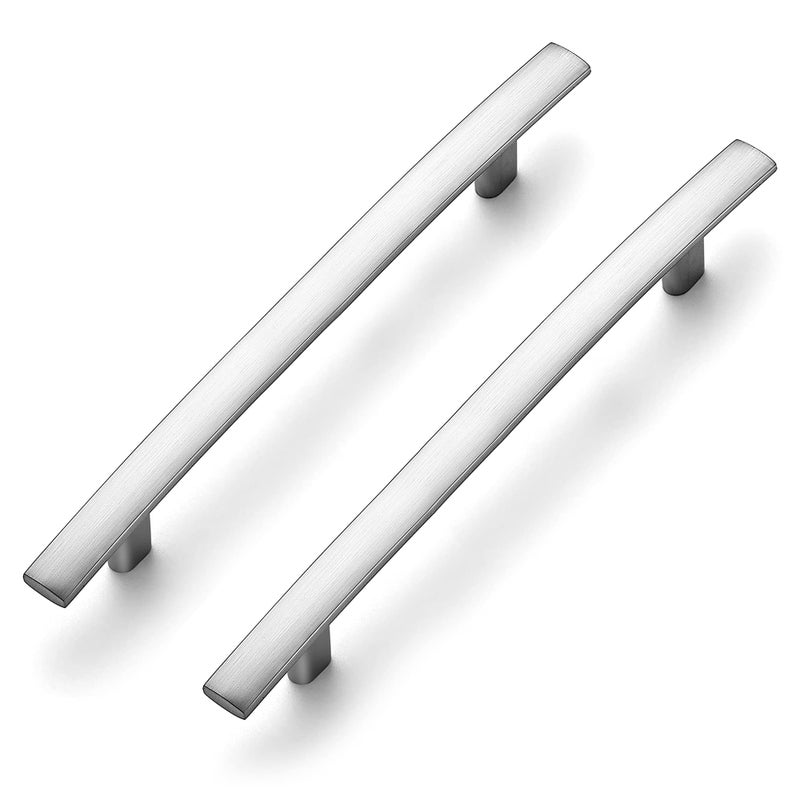 Ravinte 30 Pack Curved Cabinet Pulls Brushed Nickel Kitchen Cupboard Arch Handles Cabinet Pulls714 Inch Length5 Inch Hole Center