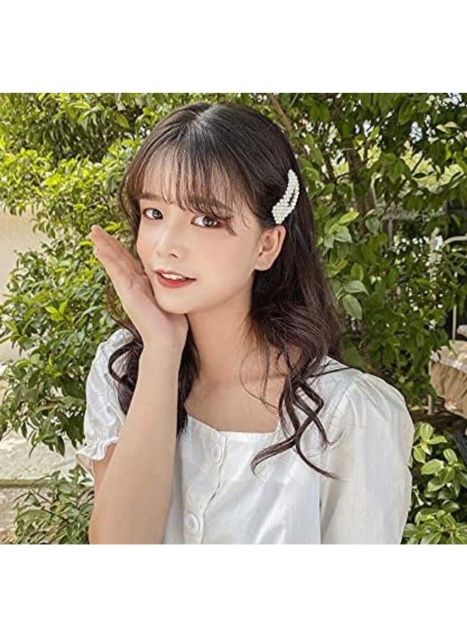 ANNACREATIONS مشابك شعر لؤلؤ للنساء مشابك شعر كريستالية بأحرف للفتيات والنساء مشبك شعر كريستالي ذهبي مشبك شعر مجوهرات فاخرة مشبك شعر إكسسوارات شعر 12 قطعة (لؤلؤ تيك تاك) - Image 5