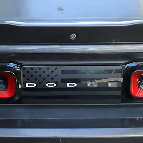 JeCar ملصق ضوء الذيل JeCar علم أمريكا ملصق ضوء خلفي ملحقات خارجية متوافقة مع دودج تشالنجر 2015-2023، أسود - Image 4