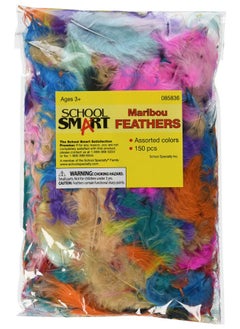 School Smart 85836 Maribu Feathers 12 Ounce Set Of 150 Assorted Colors 