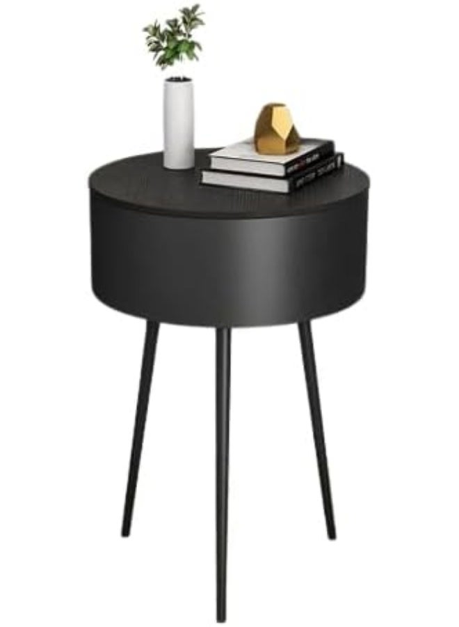 Bedside Table - Stylish, Space-Saving Design With Storage, Easy Assembly, Lightweight Plastic - Image 1