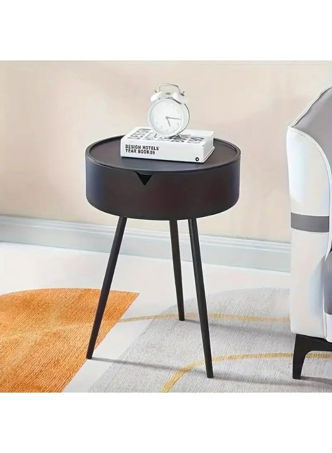 Bedside Table - Stylish, Space-Saving Design With Storage, Easy Assembly, Lightweight Plastic - Image 2