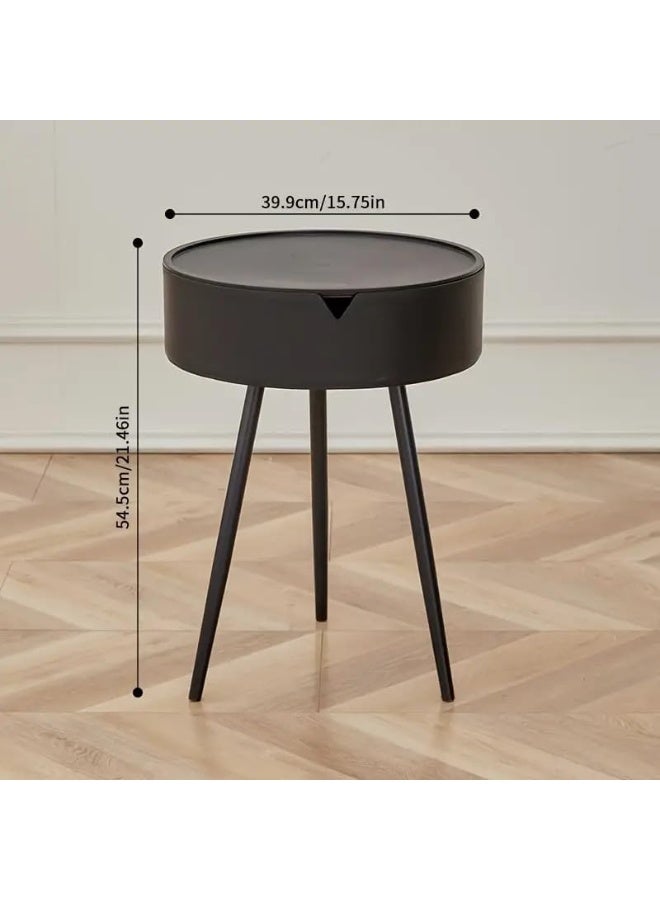 Bedside Table - Stylish, Space-Saving Design With Storage, Easy Assembly, Lightweight Plastic - Image 3