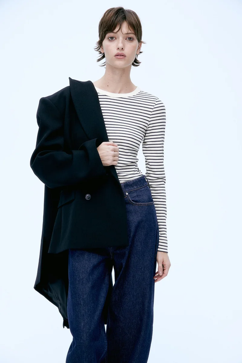 H&M Ribbed jersey top