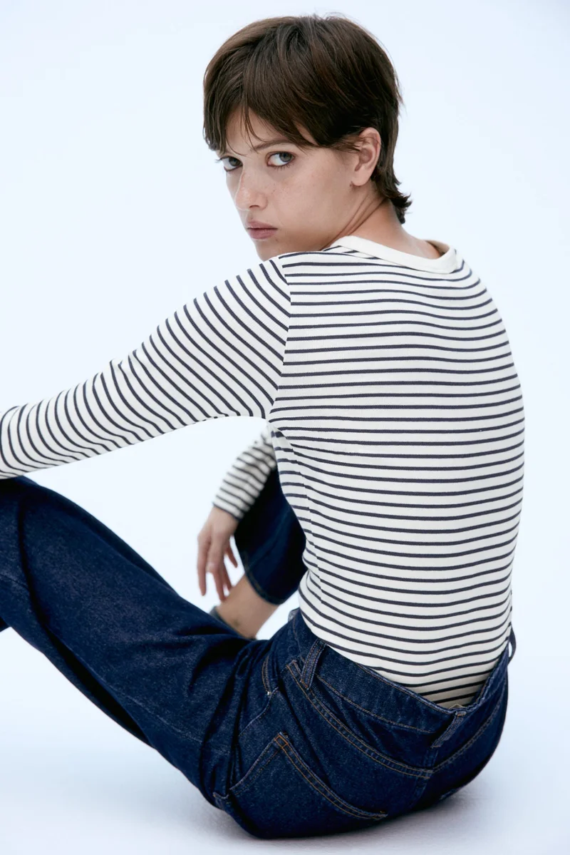 H&M Ribbed jersey top