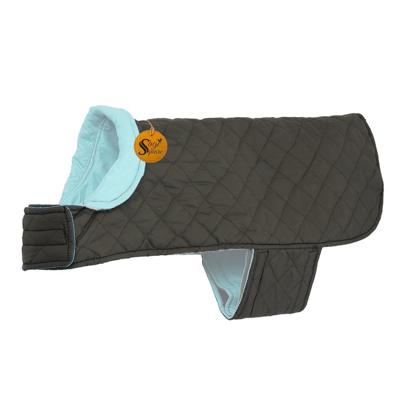 Sage Square Winter Coat, Reversible Warm Dog Jacket, Waterproof & Windproof Cold Weather Coat, Stylish & Cozy (Sky Blue) (XXLarge - 30 Inches) - Image 5