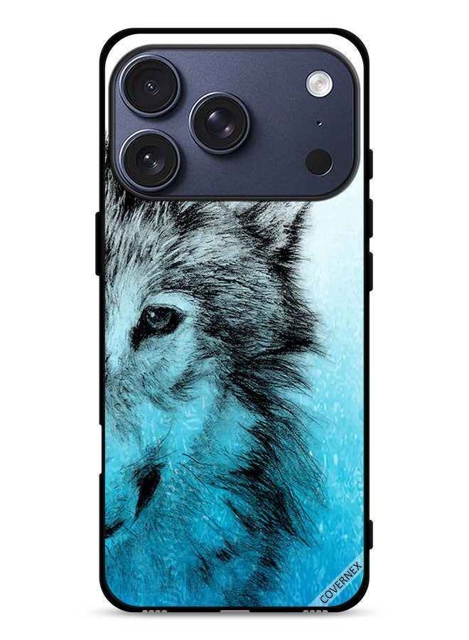 Covernex Apple iPhone 17 Pro Protective Case Cover Half Wolf Face - Image 1