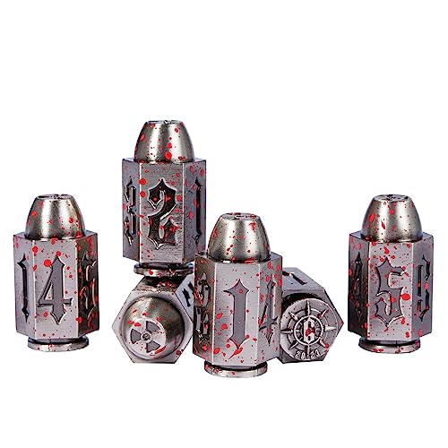 CRITALLIC Bullet Dice Set of 6 Pieces D6 Dice 6 Sized Die for Dungeons and Dragons Role Playing GamesDND Accessories Gifts Bloodstained - Image 5