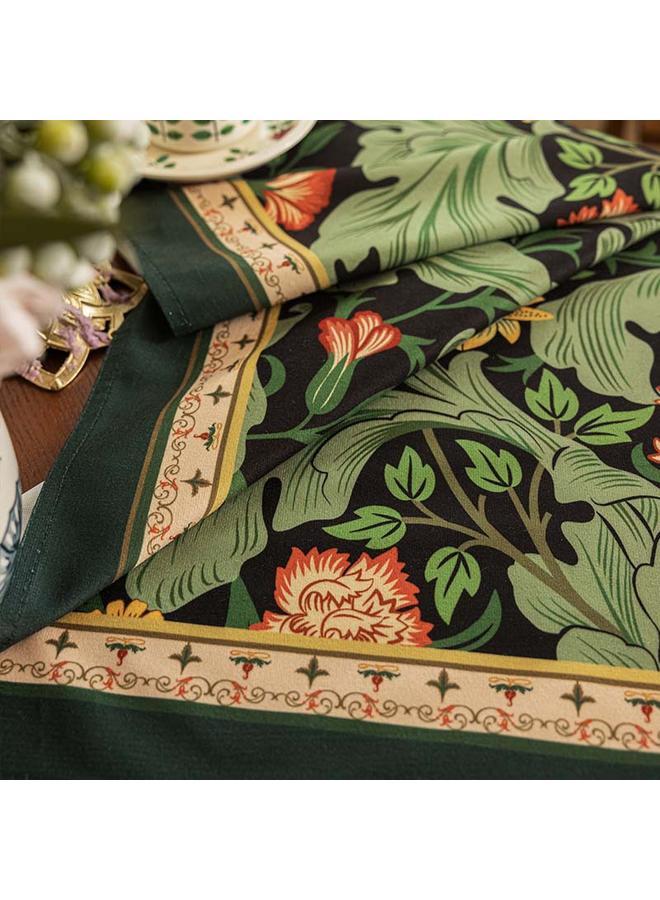 Bluejw Green Tablecloth Advanced Sense Light Luxury Round Table Atmosphere Sense Decorative Cloth Dust-proof Cover Cloth Dining Tablecloth American Advanced Sense - Image 5