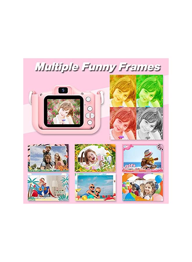Goopow Kids Camera Toys for 3-8 Year Old Girls Boys,Children Digital Video Camcorder Camera with Cartoon Soft Cover, Best Chritmas Birthday Festival Gift for Kids - 32G SD Card Included - Image 5
