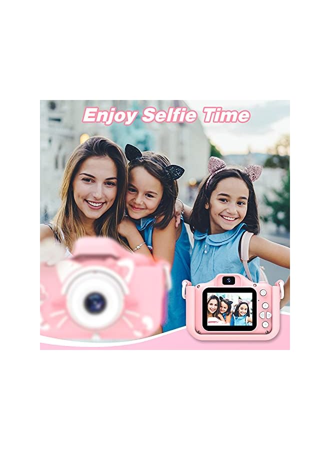 Goopow Kids Camera Toys for 3-8 Year Old Girls Boys,Children Digital Video Camcorder Camera with Cartoon Soft Cover, Best Chritmas Birthday Festival Gift for Kids - 32G SD Card Included - Image 2