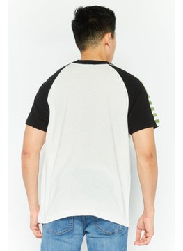 DIESEL Men Crew Neck Short Sleeve Brand Logo T-Shirt, White  - Image 4