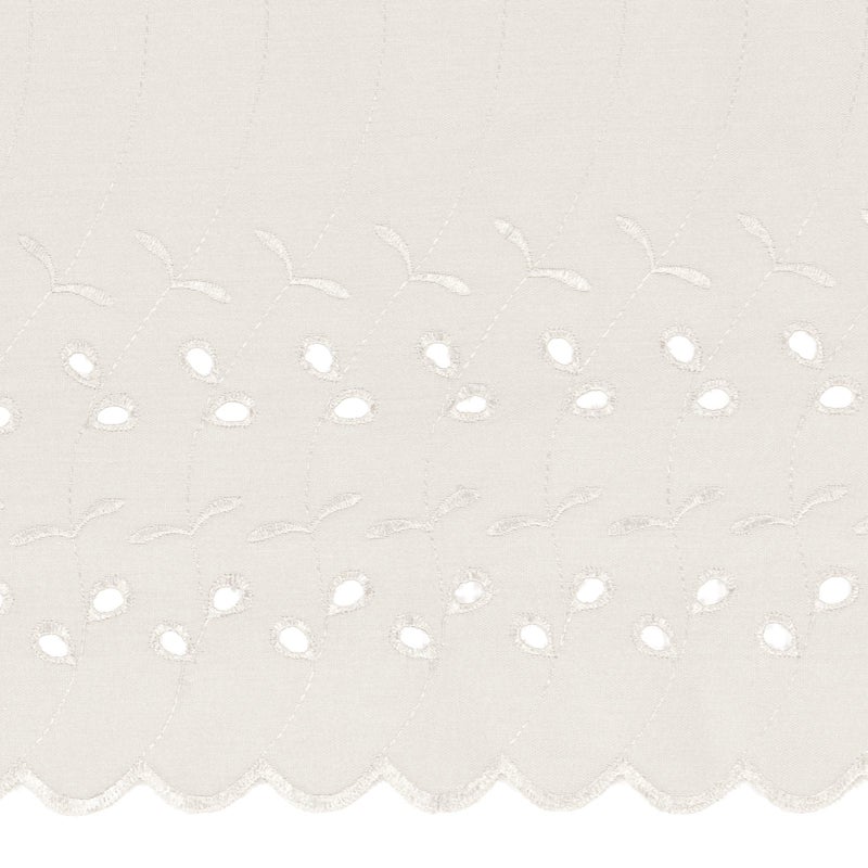 EASY FIT Eyelet Elastic Wrap Around Bed Skirt, Easy On/Off Dust Ruffle (18 Inch Drop), Queen/King, White - Image 3