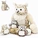 MorisMos 7 Pcs Owl Stuffed Animal with Babies Inside 15 Inches Stuffed Owl Plush Toys Set with Little Baby Owls Eggs Nest Gift for Kids Boys Girls Easter Birthday Christmas - Image 2