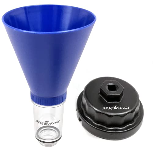 APSG Engine Oil Funnel & Filter Wrench | Locking Threaded Adapter compatible with Toyota Lexus Scion | No-Spill Tool Screws Directly into Filler Neck | Fast & Easy Oil Change with No Mess - Image 2