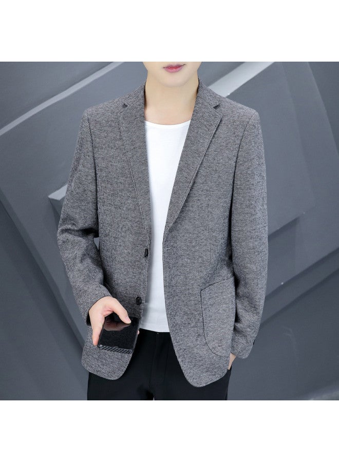 Fapai Contains Wool] Spring And Autumn Lightweight Simple Versatile Casual Single-breasted Jacket Comfortable Suit Men's Suit - Image 4