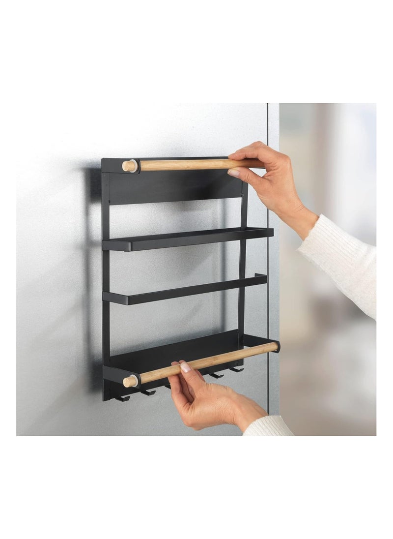 1st - Refrigerator Spice Rack Storage Rack with Paper Towel Holder Rustproof - Image 1
