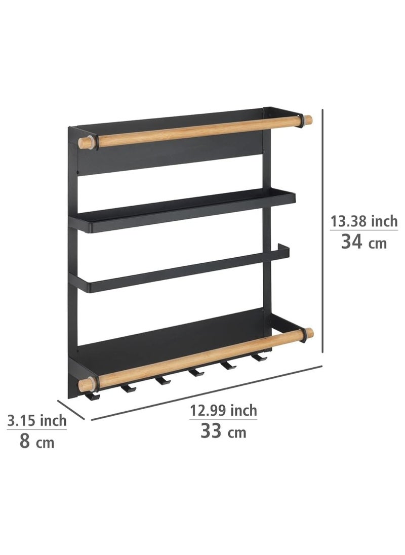 1st - Refrigerator Spice Rack Storage Rack with Paper Towel Holder Rustproof - Image 1