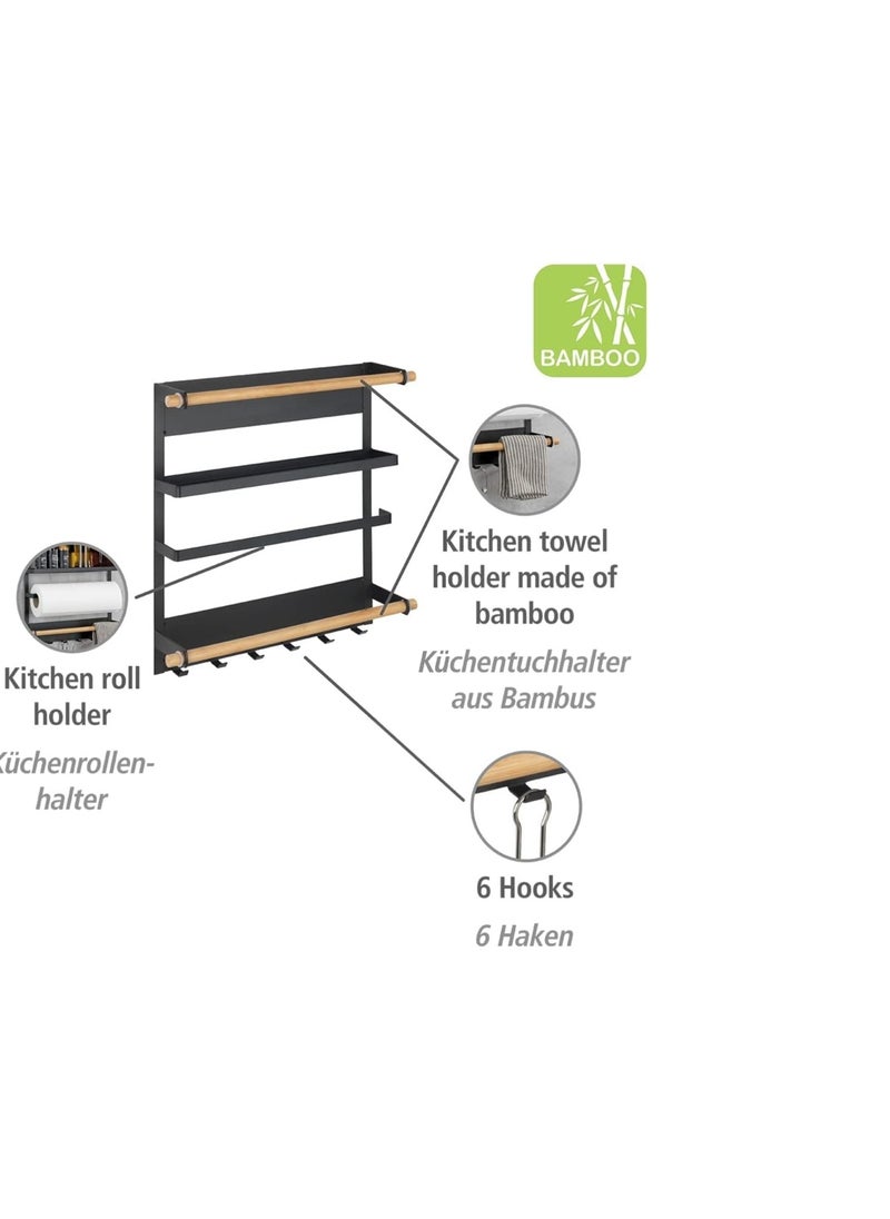 1st - Refrigerator Spice Rack Storage Rack with Paper Towel Holder Rustproof - Image 1