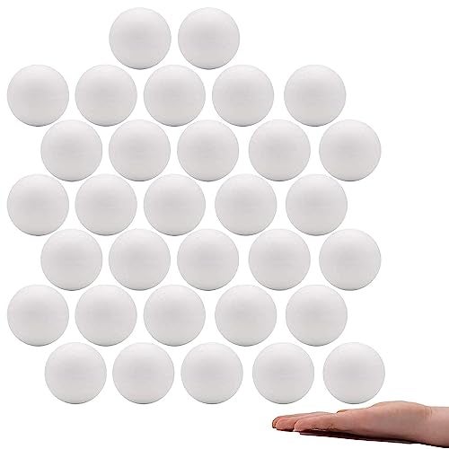 Crafare 2 Inch Foam Balls for Crafts White Polystyrene Craft Foam Balls 32Pack for Art Household School Projects Party Decoration - Image 1