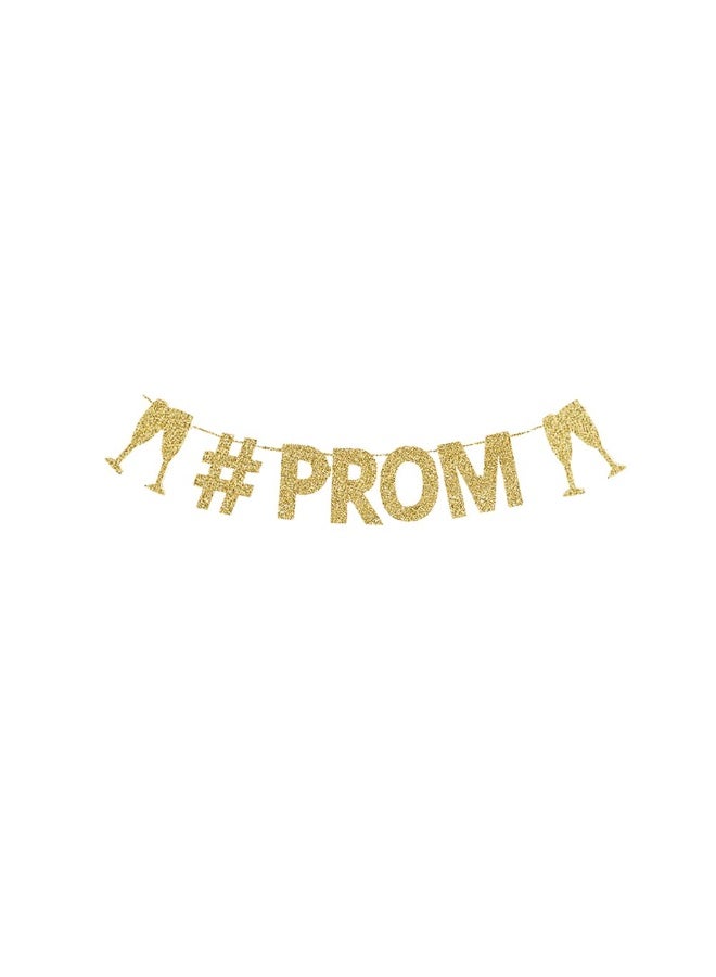 Prom Banner, Graduation/Birthday/Retirement Party Decorations gold Gliter Paper Sign
