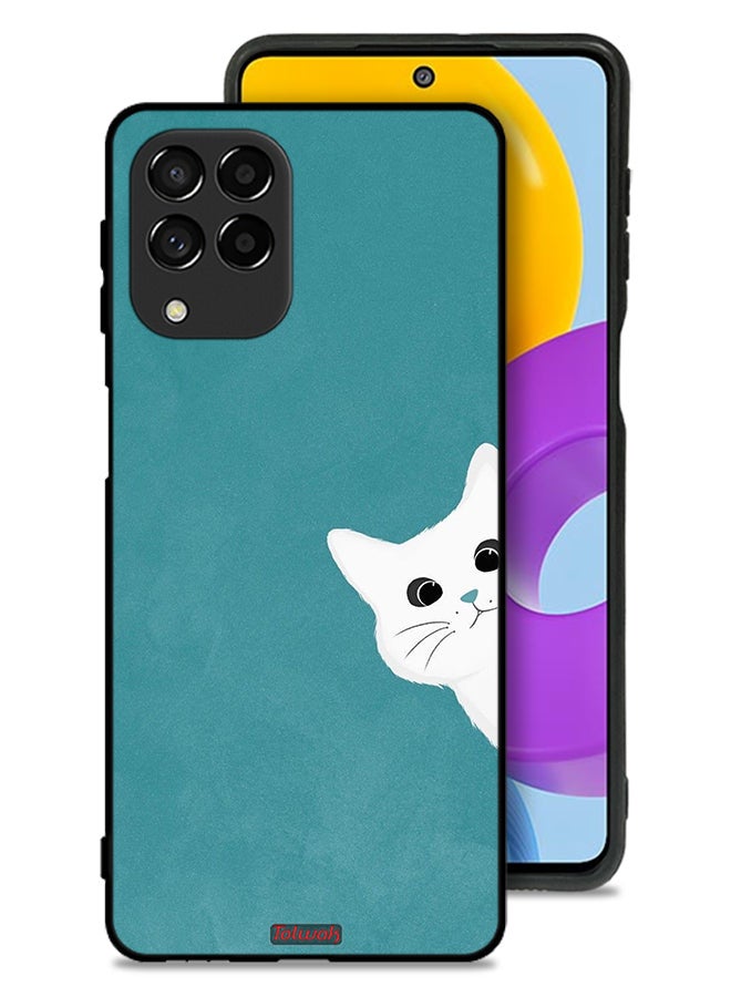Tolwak Samsung Galaxy M53 Protective Case Cover Cat Appearing - Image 1