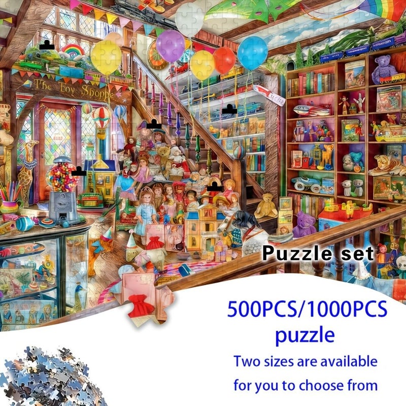 1000 قطعة من الألغاز للكبار، تفاعل عائلي كبير، هدية ديكور المنزل للأعمال اليدوية - Image 1