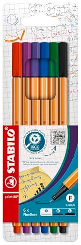 STABILO point 88 Fineliner Pack of 6 Assorted colors - Image 1