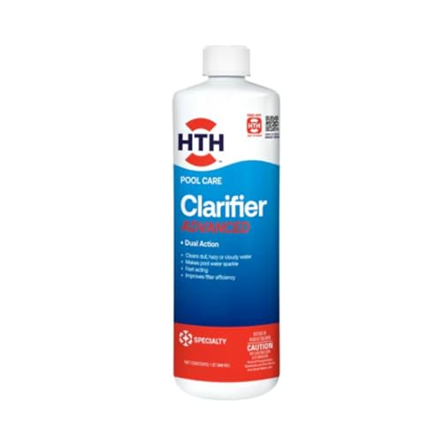 HTH 67212 Swimming Pool Care Clarifier Advanced - Crystal Clear Water in 24 Hours; Restores Clarity & Sparkle to Dull, Hazy or Cloudy Pool Water, Improves Filter Efficiency, Fast Acting - Image 1
