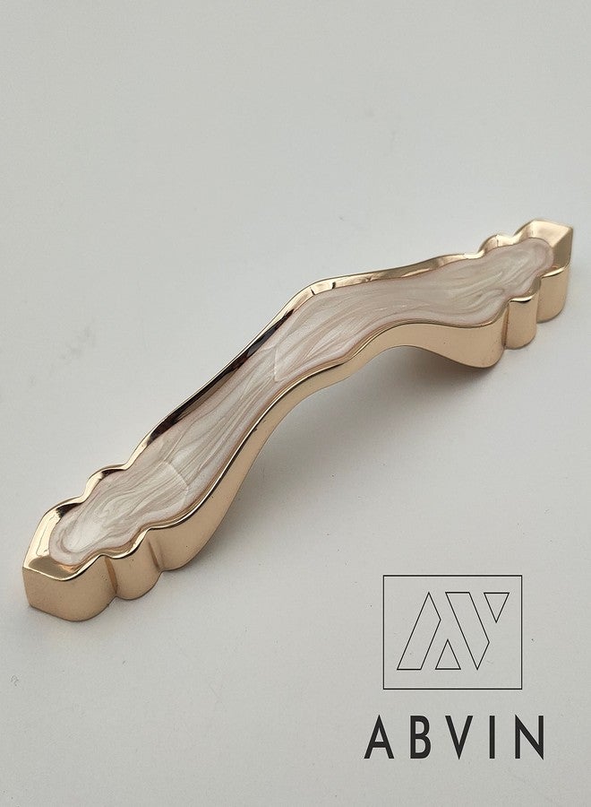 ABVIN مقابض سيراميك ذهبية فاخرة من ABVIN، أدوات خزائن ذهبية عصرية، مقابض أثاث للأبواب والخزائن والأدراج (قطعة واحدة) (96 مم (4 بوصة))، مقبض سحب - Image 2