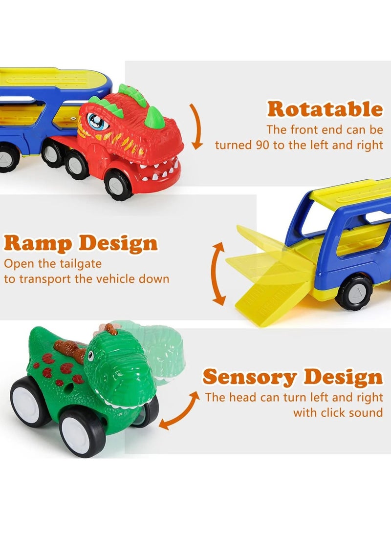 Monster Truck Toys for 2-5 Year Olds, 5-Piece Dinosaur Toys for Age 2-6, Pull Back Cars for Toddlers & Girls, Birthday Gifts  - Image 4