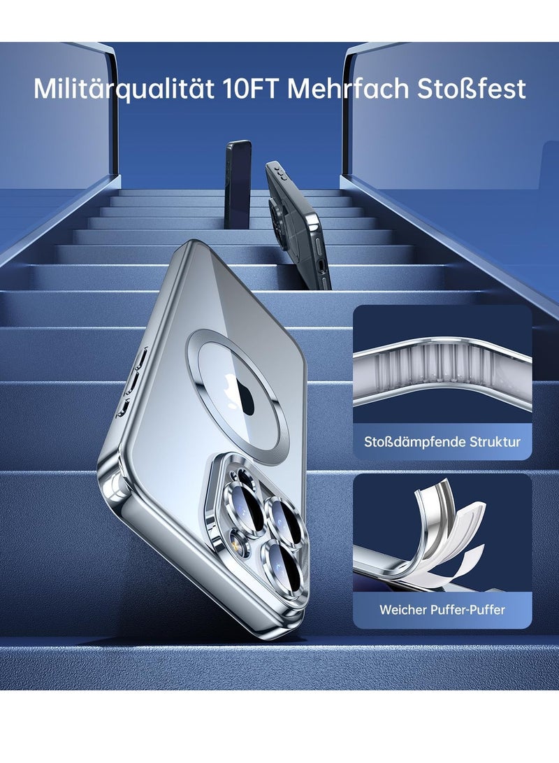 ELTRAZONE -- iPhone 15 Pro Max Case with Integrated Camera Lens Protection [TOP N56 Magnets] [Military Grade Drop Protection] for Magsafe Women Men iPhone 15 Pro Max Cover Case 6.7" Natural Titanium - Image 4