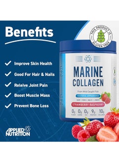 Applied Nutrition Marine Collagen Powder, Skin Hair Nails Strawberry & Raspberry 300g  - Image 2