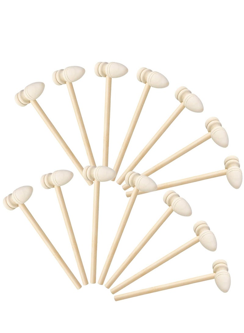 Mini Wooden Hammers Crab Mallet Seafood Hammers Mallet Pounding Toys Martillo De Madera Wooden Solid Natural Hammers for Boys Girls Adults to Crack Chocolate 14 Pieces - Image 1