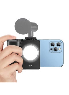 Smartphone Camera Grip, Griphone CapGrip with Detachable Wireless Remote Control, Three-Speed Adjustable Fill Light for Phones Video/Photo Shooting