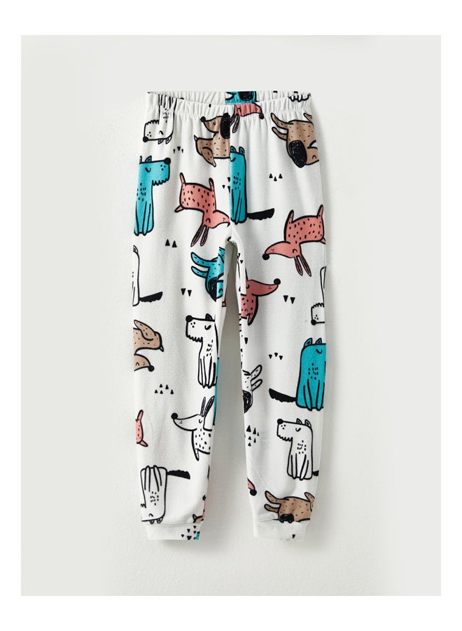 LC WAIKIKI Crew Neck Printed Long Sleeve Girl's Pajamas Set - Image 3
